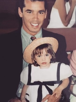 Ellie Gonsalves with her late father, Rick.