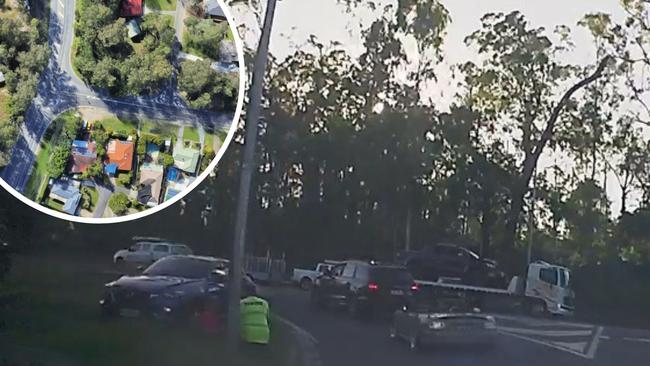 Scene of an accident between two vehicles at the junction of Tamborine Oxenford Rd and Michigan Dr in Oxenford at about 5.30pm on Thursday.