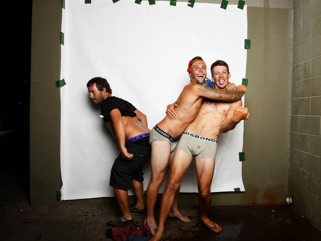 After 30 years of Hooker’s Balls, we bring you the very best photos from the past three decades. Here’s one that features Adam Witherden, Cam Palmer and Ryhs Burns. PICTURES: NT News photographers