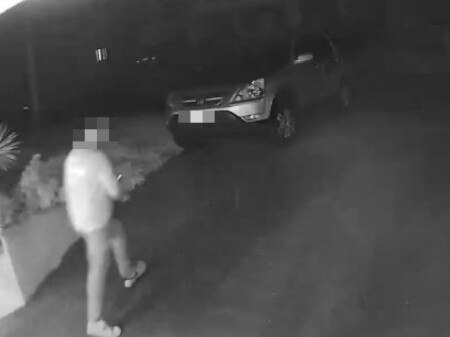 This CCTV image gathered by Ms Frino shows a man near Gia's home thinking she was an escort.