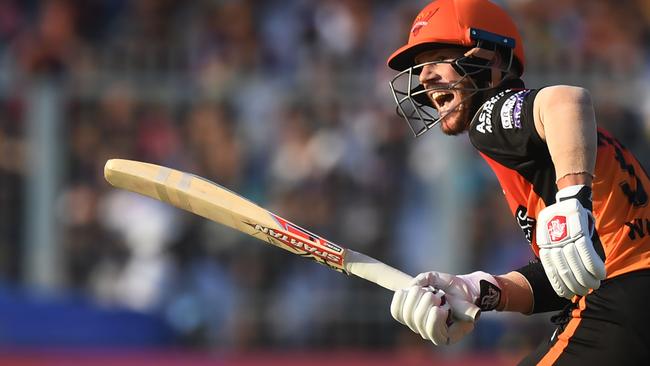 David Warner was in typically brutal form on his return to the IPL. Picture: AFP