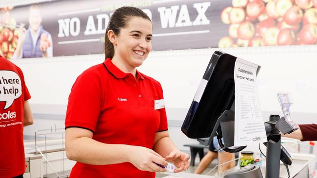 Jenny Dunworth is one of 7000 new recruits at Coles supermarkets. Picture: Supplied.