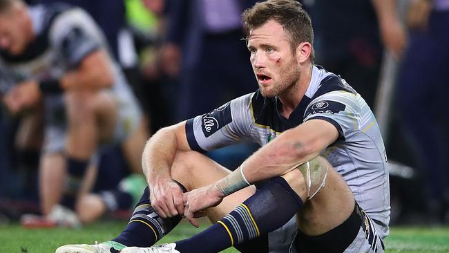 Gavin Cooper shows his emotion after losing the 2017 NRL Grand Final.