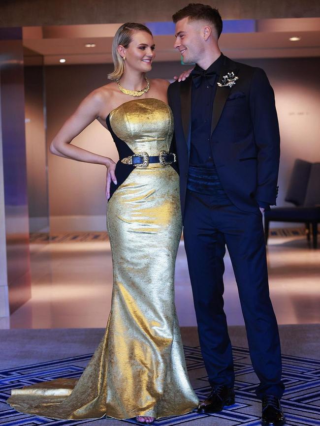 Western Bulldogs Josh Dunkley and partner, Adelaide Thunderbirds player Tippah Dwan. Picture: Instagram @joshdunkley