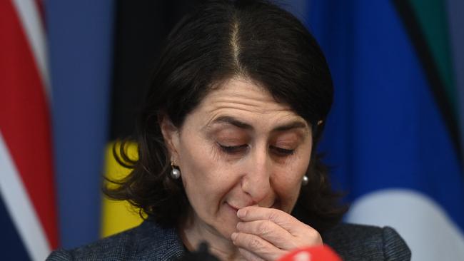 Bombshell announcement … Premier Gladys Berejiklian resigns. Picture: NCA NewsWire/Jeremy Piper