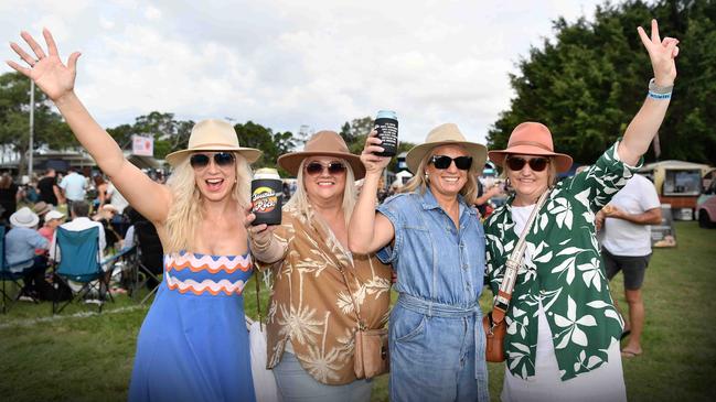 Melonie Guild, Tania Collishaw, Nikki Paxton and Kirsty Smith at Sounds of Rock 2024 in Hervey Bay. Picture: Patrick Woods.