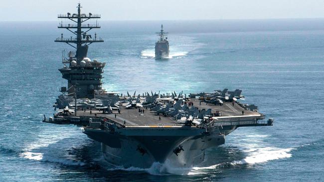 US aircraft carrier USS Nimitz. Picture: AFP