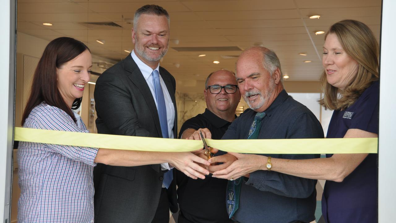 Member for Keppel Brittany Lauga, Livingstone Shire Mayor Bill Ludwig, Reece Plumbing Manager Ross Hazlehurst, Gibb Group National Development Director Matthew Thiselton, and Capricorn Enterprise CEO Mary Carroll were all smiles at the launch of the Capricorn Coast Homemakers Centre. File photo from 2020.