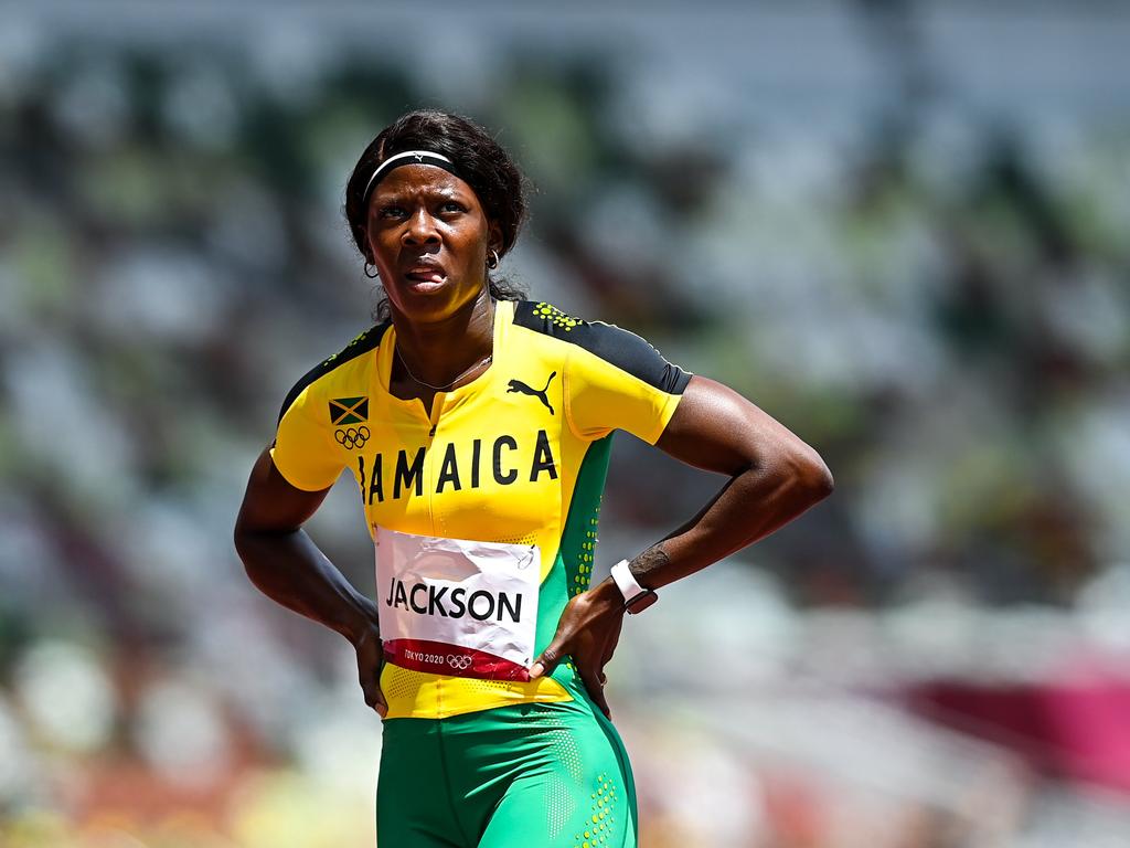 Shericka Jackson of Jamaica must have had an upset stomach after seeing the final standings.