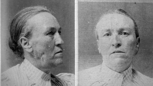 Early mugshot of Ellen Anstead, aka Cranky Bella. Picture: Public Records Office Victoria