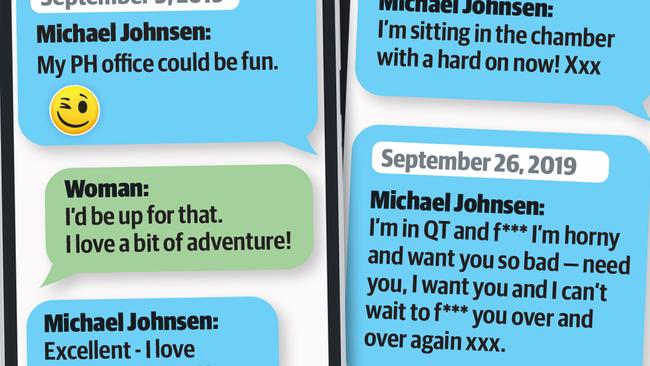 Michael Johnsen texts to the sex worker.