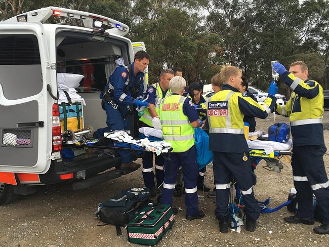 On Tuesday, a girl was hit by a van on The Horsley Drive near Smithfield. Picture: AAP Image/CareFlight