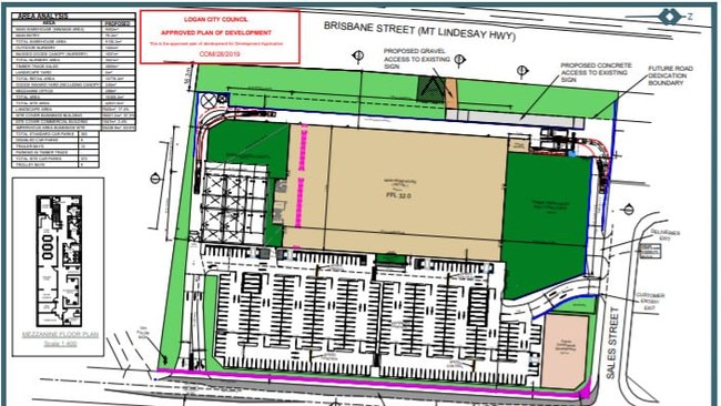 Jimboomba Bunnings is set to include an outdoor nursery. Picture: Logan City Council DA tool.