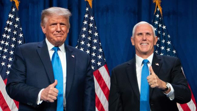 President Donald Trump and Vice President Mike Pence. Picture: Logan Cyrus / AFP