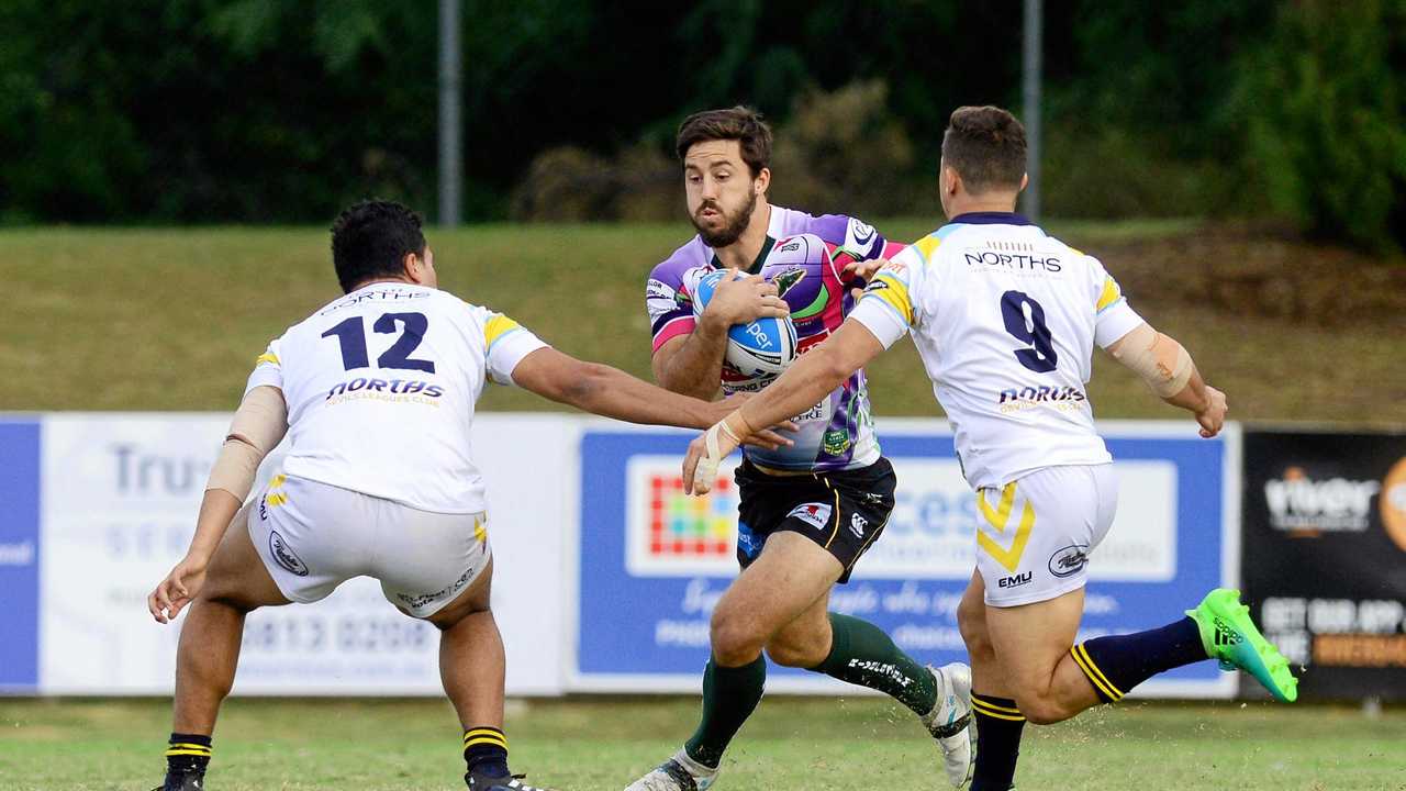 WELL PLAYED: Ben Hunt at the Rugby league Queensland Cup match between Ipswich Jets Vs Norths Devils at North Ipswich Reserve. Picture: David Nielsen