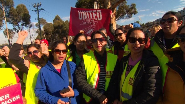 Workers are striking for a better deal. Picture: Facebook