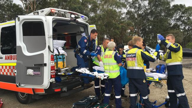 A seven-year-old girl is critical after being hit by a car. Picture: CareFlight