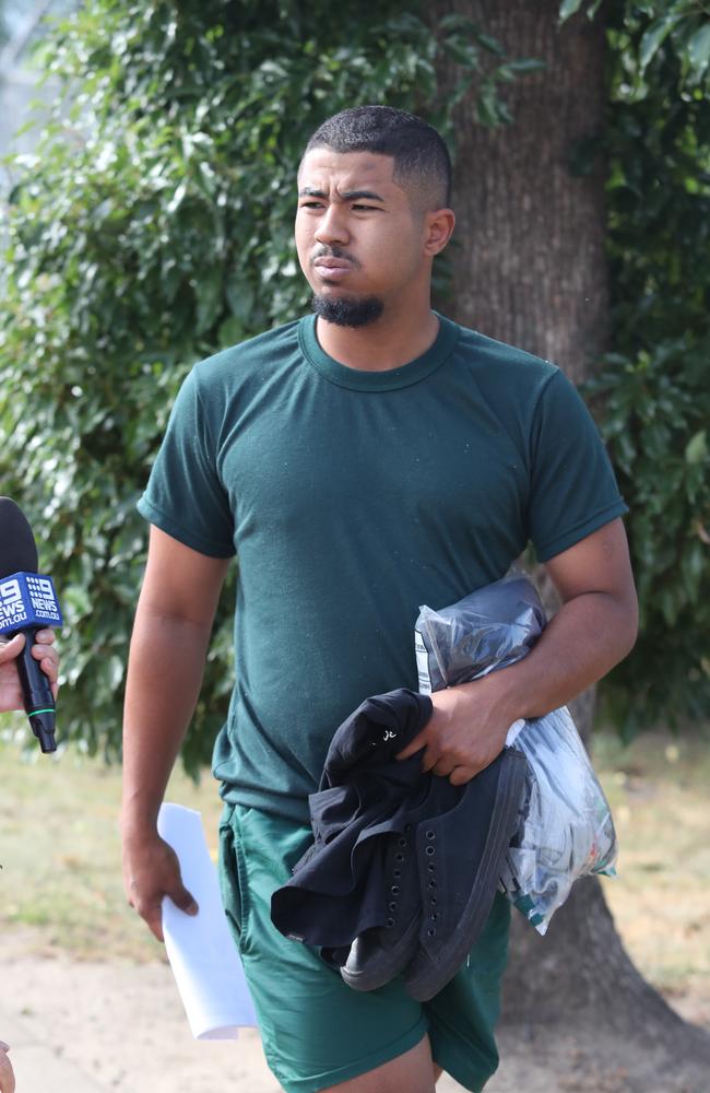 Natheer Raffie leaving Amber Laurel Correctional Centre in Emu Plains on Sunday after being granted bail. Picture: Richard Dobson