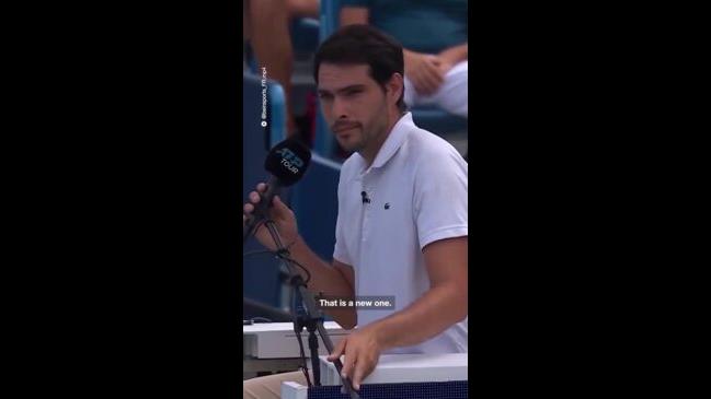 Tennis star confronts un-bee-lievably rude fan