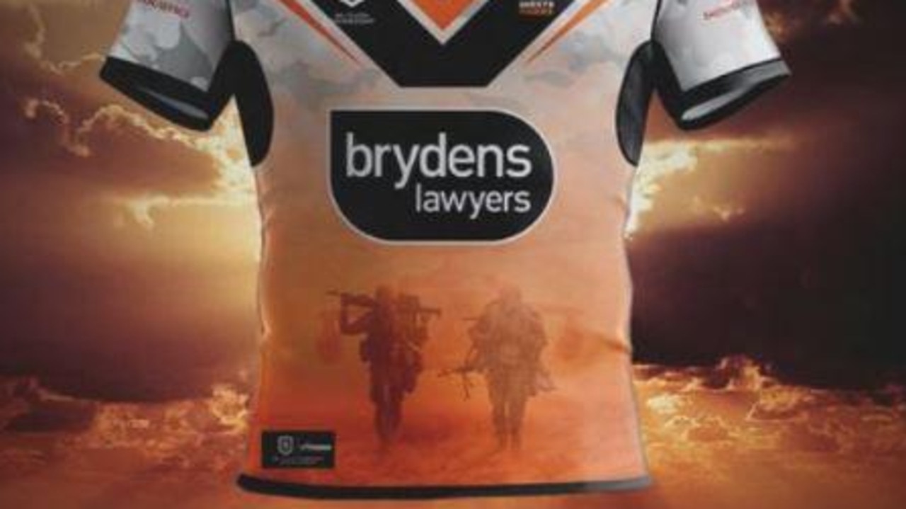 Wests Tigers backflip over commemorative jersey design