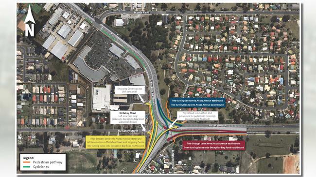 State Government plans for the Rothwell roundabout. New version of pic for online. Redcliffe Herald.