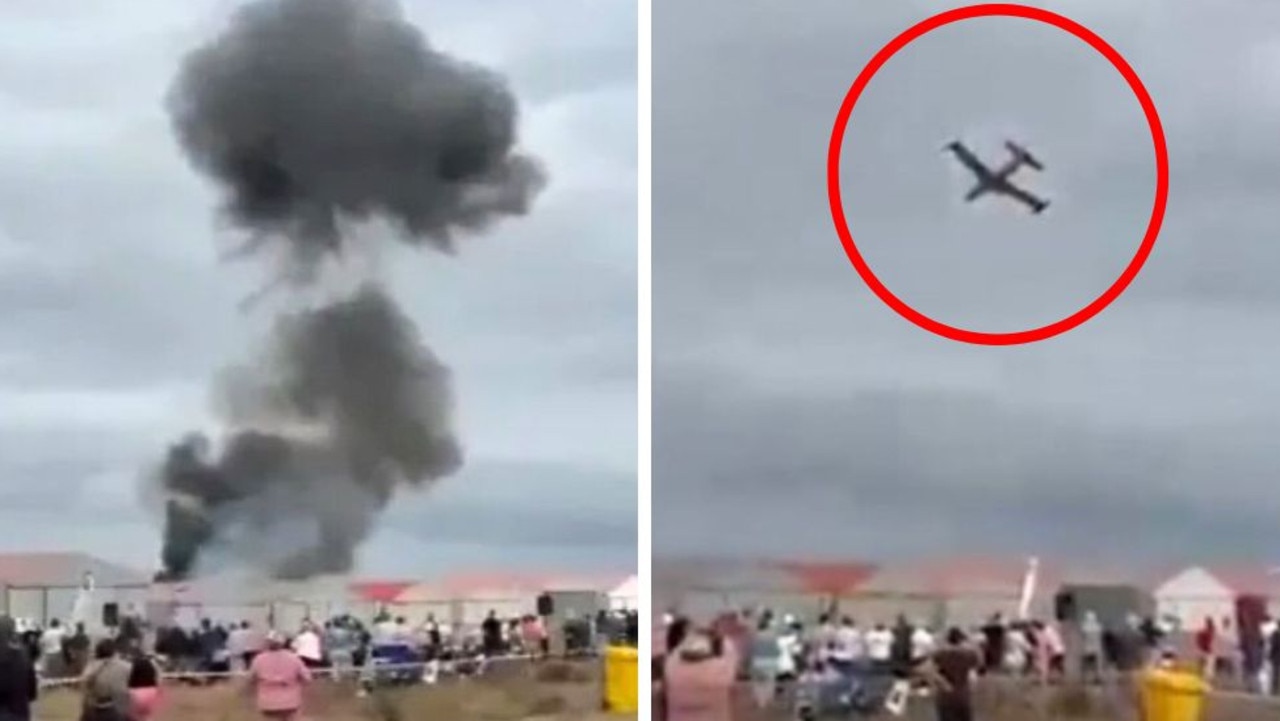 Plane spirals out of control in shock video