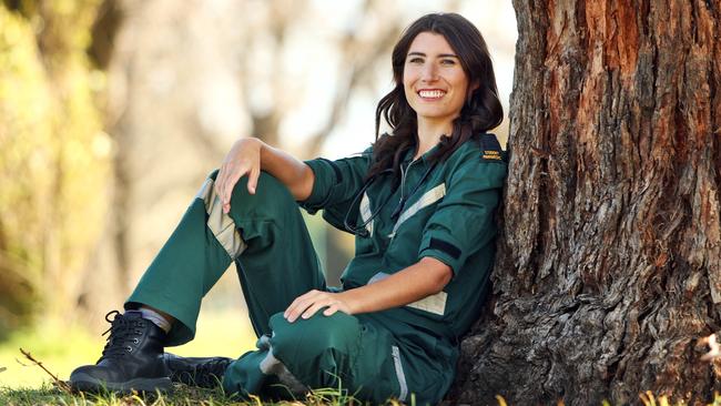 Kate Murray is a student paramedic studying at Federation University in Ballarat. Picture: Aaron Francis/The Australian