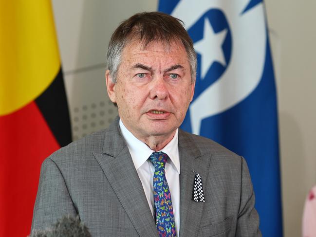 BRISBANE, AUSTRALIA - NewsWire Photos DECEMBER 13, 2022: Commissioner Walter Sofronoff during a press conference at the handing down of the DNA Inquiry report in Brisbane. Picture: NCA NewsWire/Tertius Pickard