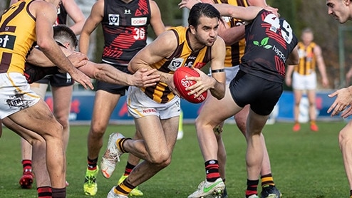 Locked in: VFL premiership Hawk Brayden Kilpatrick has called time on his VFL career and will play full-time with South Croydon next year. Picture: Box Hill Hawks FC