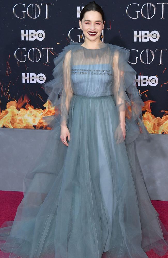 British actress Emilia Clarke arrives for the 
