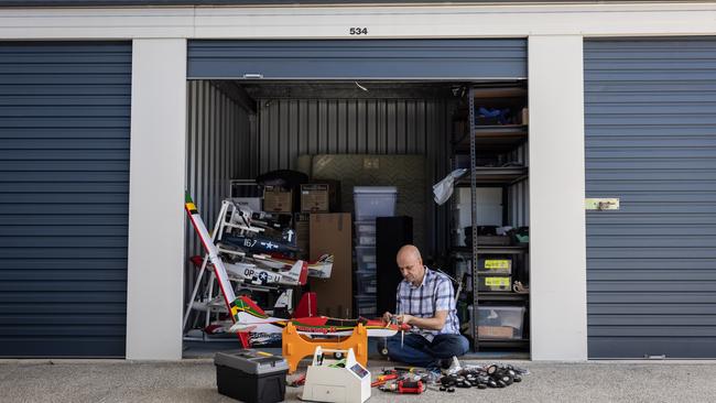 Happy place: Dr John Gerrard enjoys the challenge of building and flying model planes. Picture: David Kelly