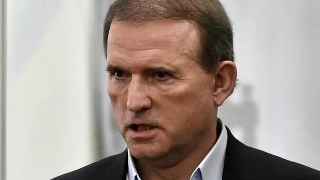 Medvedchuk is a long time friend of Putin, and claims the Russian President is the godfather to his child. Picture: AFP via Getty Images/Sergei Supinsky