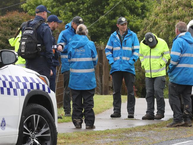 A teenager who went missing in the Otways near Lavers Hill has been found. Searchers stand down after hearing the news. Saturday, FEBRUARY 7, 2021. Picture: David Crosling