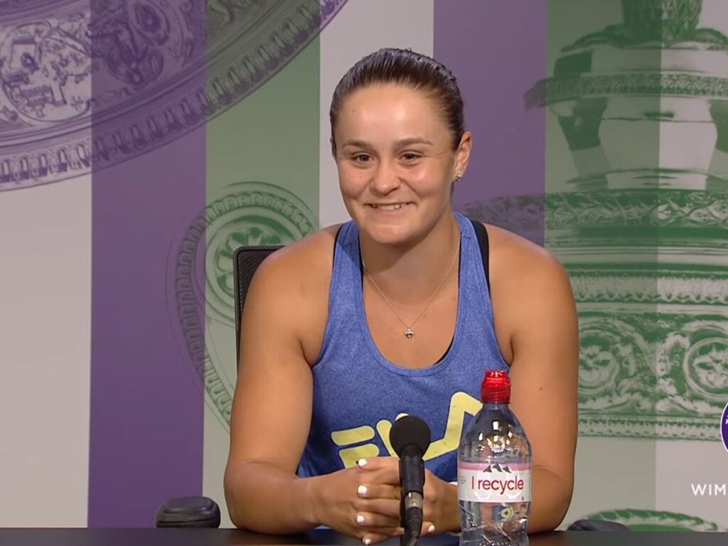 Ash Barty was having fun at the pressers.
