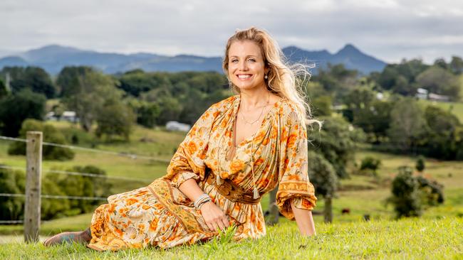 McLeod's Daughters star Bridie Carter at home on her property near Byron Bay. Picture: LUKE MARSDEN