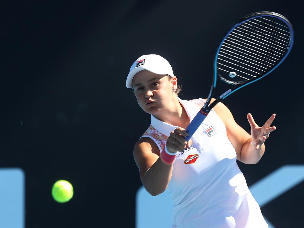 Ash Barty in action in 2021. Picture: Mike Owen