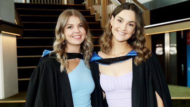 JCU Tropical Health and Medicine graduation at CPAC. Mean Von Keyserlingk and Elcheru Hepburn. Picture: Stewart McLean