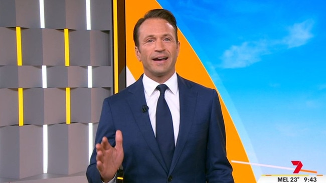 Screen grabs from Channel 7 Sunrise this morning where Matt Doran announced he was leaving the show he co-hosts with Monique Wright. Picture: Channel 7