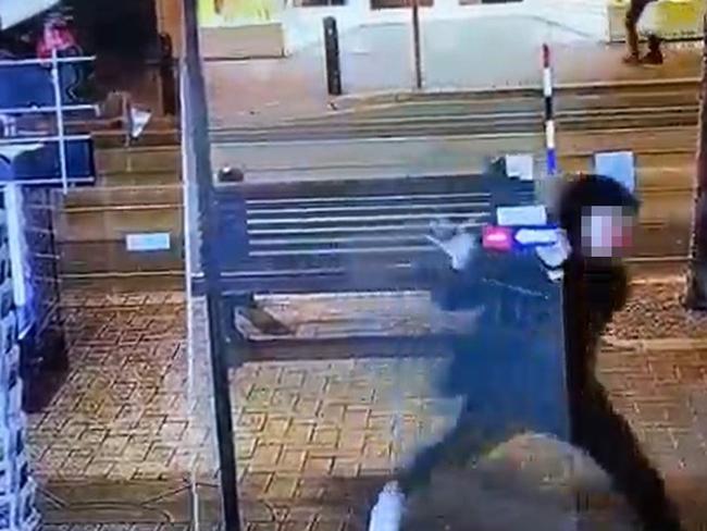 CCTV stills from a breakin at a Glenelg Tobacco shop overnight