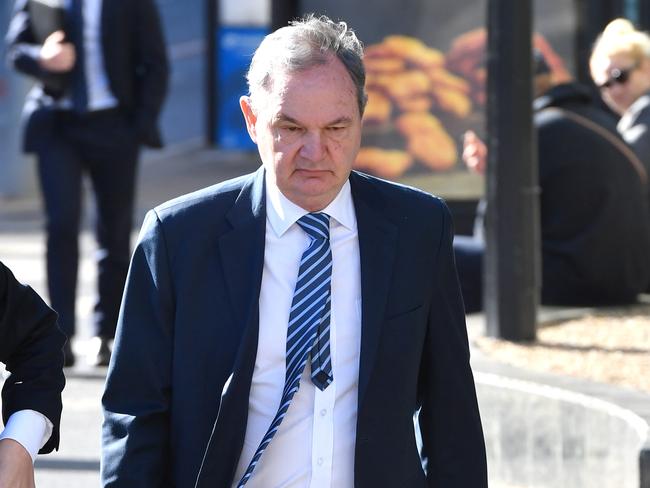 Former Ipswich mayor Paul Pisasale is seen arriving at the Brisbane Magistrates Court on August 13. Picture: AAP Image/Darren England