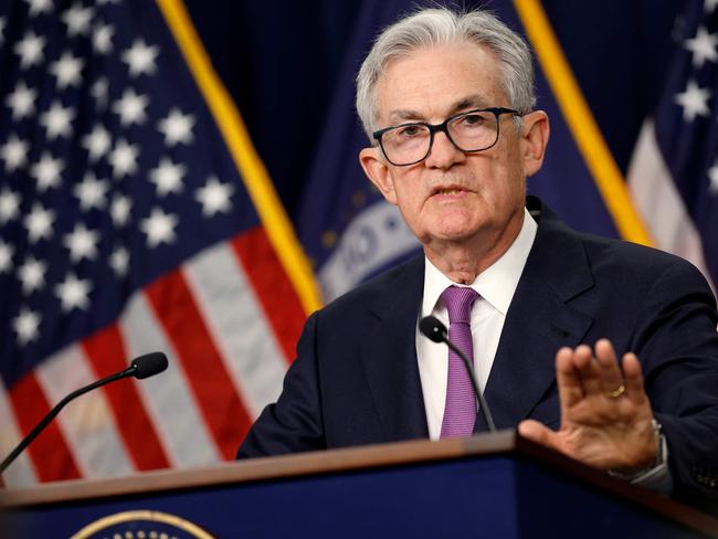 WASHINGTON, DC - SEPTEMBER 20: Federal Reserve Board Chairman Jerome Powell speaks during a news conference after a Federal Open Market Committee meeting on September 20, 2023 at the Federal Reserve in Washington, DC. In the face of slowing inflation and strong consumer spending, the Federal Reserve announced that it will keep the interest rate steady, holding the benchmark borrowing rate to a range of 5.25% to 5.5%.   Chip Somodevilla/Getty Images/AFP (Photo by CHIP SOMODEVILLA / GETTY IMAGES NORTH AMERICA / Getty Images via AFP)