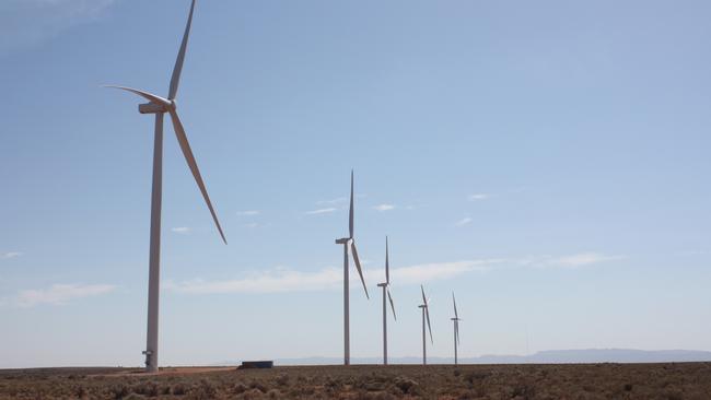 A wind farm south of Port Augusta in South Australia. Picture Chris Russell