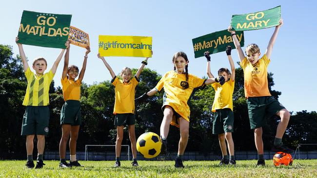 Students at Holy Cross will be cheering on former student Mary Fowler. Picture: Brendan Radke