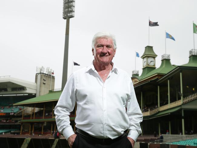 STRICTLY EMBARGOED - pls see Holly Byrnes before useRay Warren celebrating 50 years in broadcasting along with Ken Sutcliffe at the SCG. We celebrate these icons of Australian sport. Pic Brett Costello