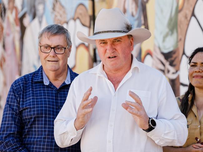 Barnaby Joyce campaigning in Alice Springs. Picture: Brad Hunter Office of the Deputy Prime Minister 2022