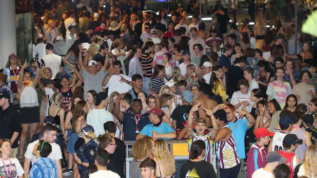 Isn’t three nights enough for Schoolies? Picture: Mike Batterham.