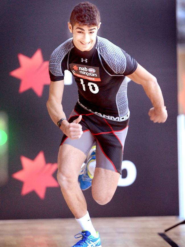 Saad during the AFL Combine in 2012.