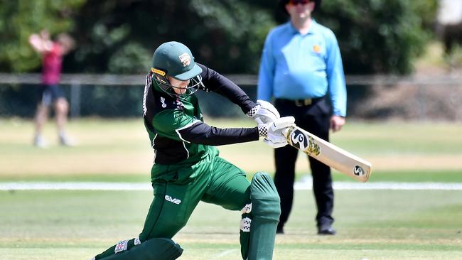 South Brisbane batsman James Rosewarne . Picture, John Gass