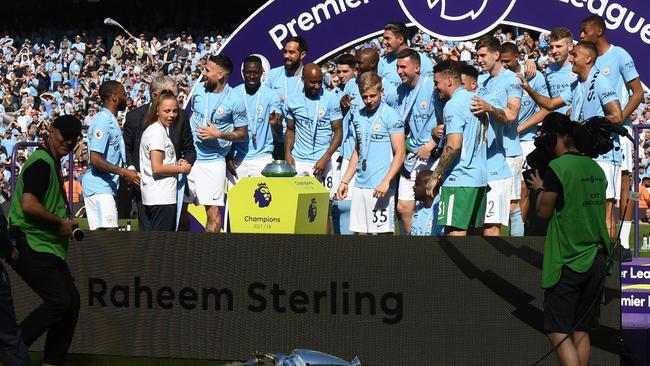 Manchester City Title Celebrations, Lift Trophy, Pictures, Video ...