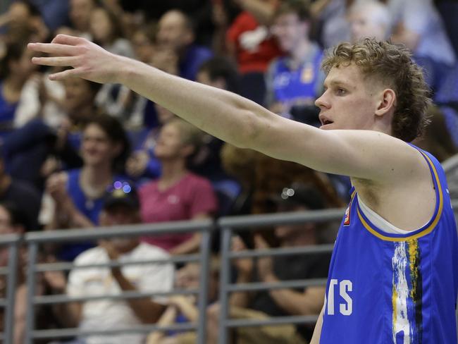 Rocco Zikarsky is set to make his NBL debut with the Brisbane Bullets. Picture: Russell Freeman/Getty Images for NBL